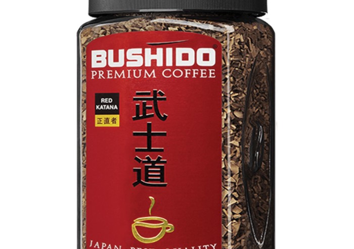 Кофе растворимый BUSHIDO "Red Katana", сублимированный, 100 г, 100% арабика, стеклянная банка, BU10009014