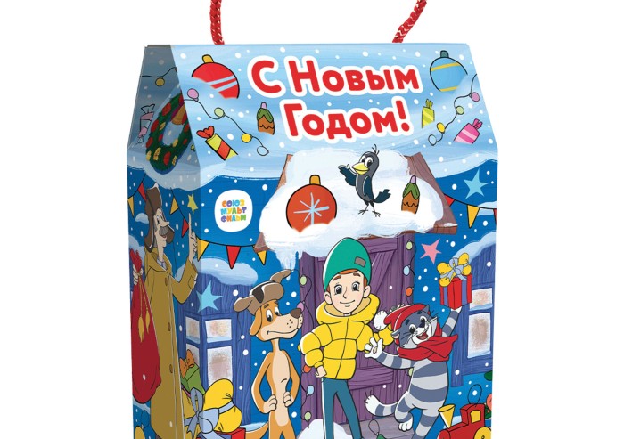 Подарок новогодний "Простоквашино", 800 г, НАБОР конфет, картонная упаковка, 14750