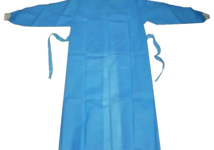 Халат хирургический стерильный 140 см ГЕКСА, размер 52-54, манжета, спанбонд 25 г/м2, голубой