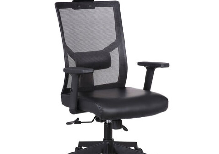 Кресло офисное BRABIX "Spectrum ER-402", синхромеханизм, подголовник, регулируемые подлокотники, 531836