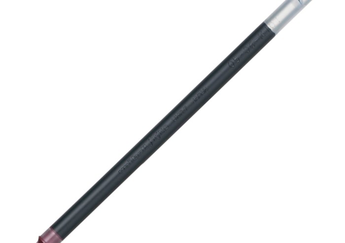 Стержень гелевый UNI-BALL (Япония), 130 мм, ЧЕРНЫЙ, узел 0,7 мм, линия письма 0,4 мм, UMR-7N BLACK