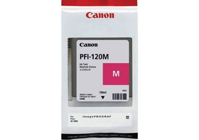 Картридж струйный CANON (PFI-120M) для imagePROGRAF TM-200/205/300/305, пурпурный, 130 мл, оригинальный, 2887C001
