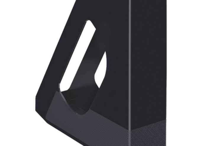 Лоток вертикальный для бумаг ESSELTE "VIVIDA", ширина 72 мм, черный, 21440