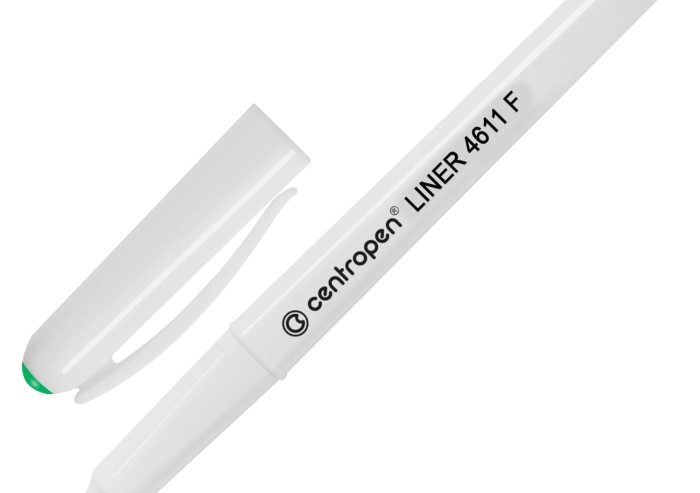 Ручка капиллярная (линер) ЗЕЛЕНАЯ CENTROPEN "Liner", трехгранная, линия письма 0,3 мм, 4611, 2 4611 0110