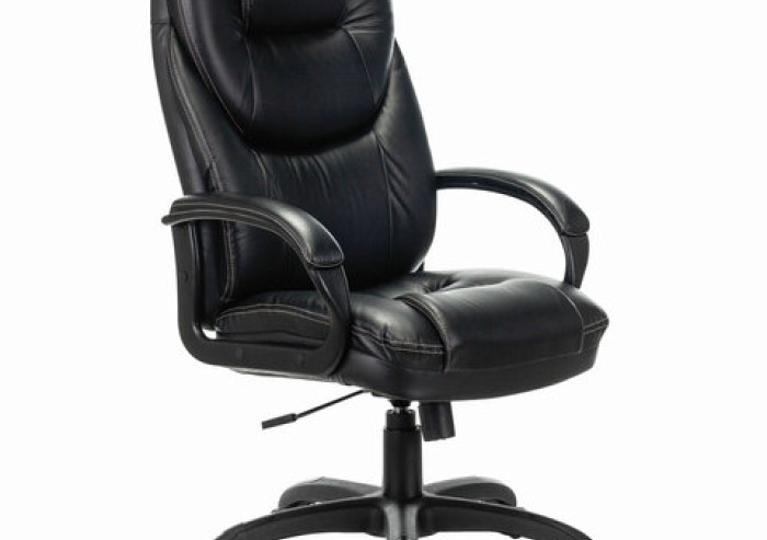 Кресло офисное BRABIX PREMIUM "Nord EX-590", черный пластик, экокожа, черное, 532097