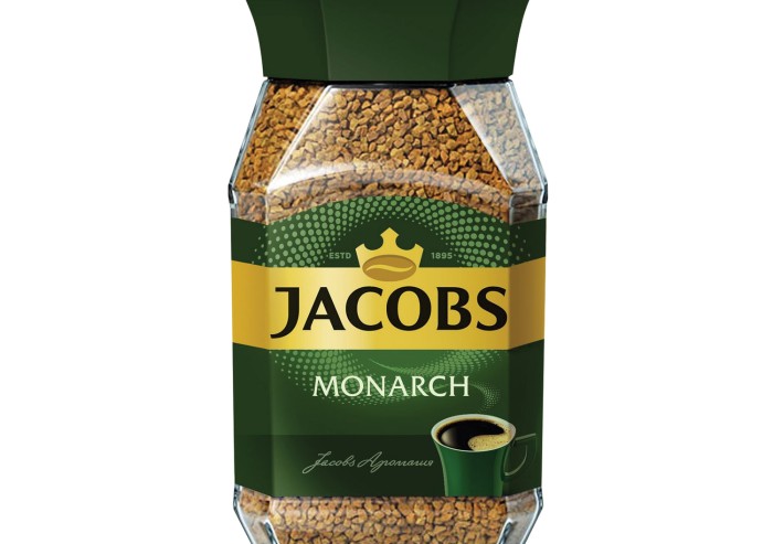 Кофе растворимый JACOBS "Monarch", сублимированный, 95 г, стеклянная банка, 8051325