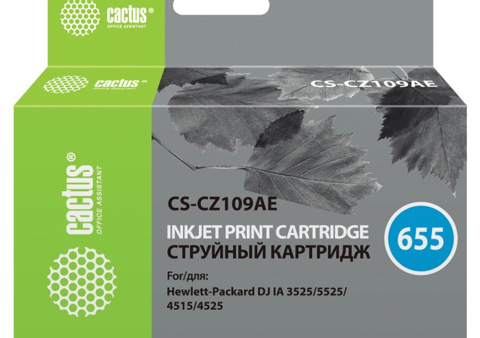 Картридж струйный CACTUS (CS-CZ109AE) для HP Deskjet I3525/5525/4515/4525, черный