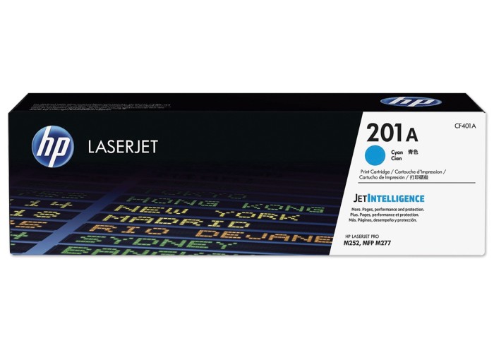 Картридж лазерный HP (CF401A) LaserJet Pro M277n/dw/M252n/dw, голубой, оригинальный, ресурс 1400 страниц
