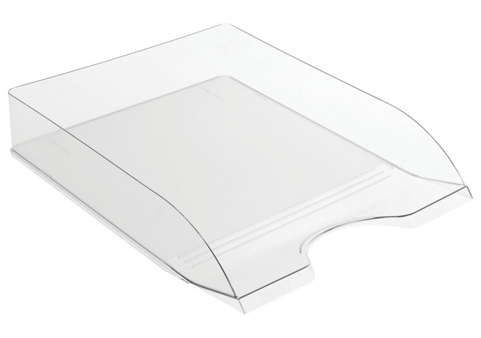 Лоток горизонтальный для бумаг СТАММ "Дельта", А4 (315х250х60 мм), прозрачный, ЛТ652