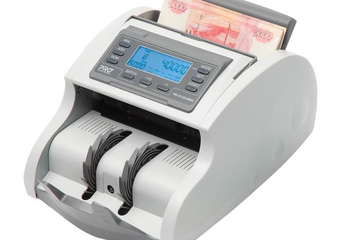 Счетчик банкнот PRO 40 UMI LCD, 1200 банкнот/мин., 5 валют, ИК-, УФ-, магнитная детекция, фасовка