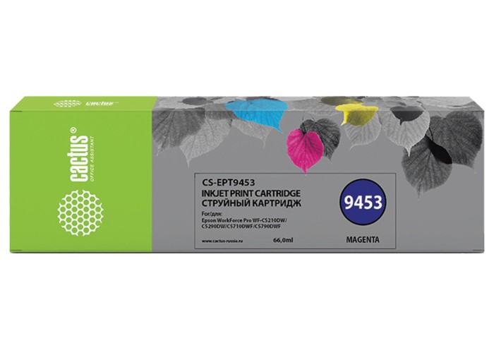 Картридж струйный CACTUS (CS-EPT9453) для Epson WF-C5290DW/C5790DW, пурпурный