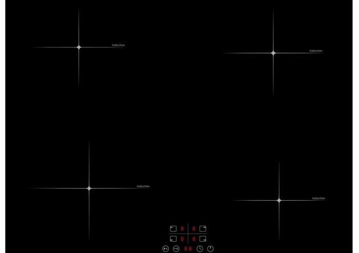 Индукционная варочная панель HEBERMANN HBKI 6040.1 B, цвет черный