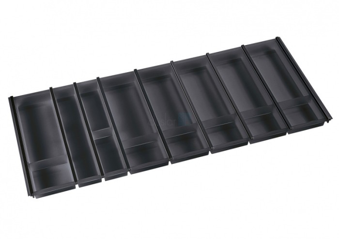 Лоток для столовых приборов Cuisio Pro в ящик Blum Tandembox / Legrabox 500, фасад 1200 мм, черный