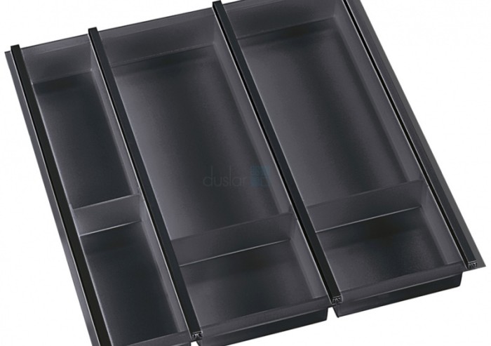 Лоток для столовых приборов Cuisio Pro в ящик Blum Tandembox / Legrabox 500, фасад 500 мм, черный