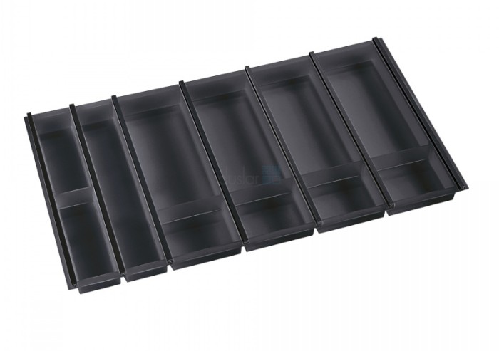 Лоток для столовых приборов Cuisio Pro в ящик Blum Tandembox / Legrabox 500, фасад 900 мм, черный